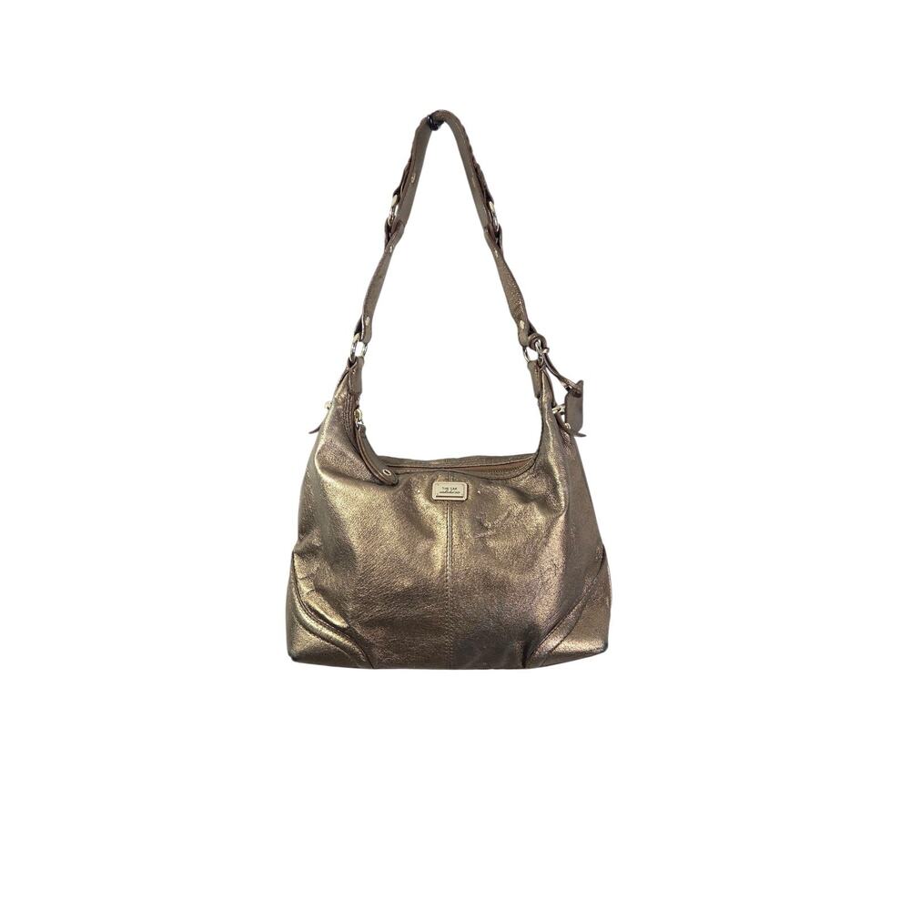 The SAK Gold Metallic Leather Hobo Bag Lightweight‎ Shoulder Handbag